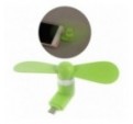 Mini ventilador para movil OTG micro usb verde