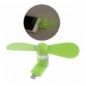 Mini ventilador para movil OTG micro usb verde