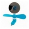 Mini ventilador para movil OTG micro usb azul