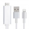 Cable Adaptador HDMI a TV HDTV USB 1080P para iPhone 5 5S 6 6S 6Plus 8 pines Apple