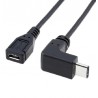 CABLE ADAPTADOR 90 GRADOS TIPO C MACHO A USB 3.0 HEMBRA