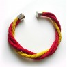 PULSERA SURFERA Trenzada COLORES BANDERA ESPAÑA CIERRE IMANTADO