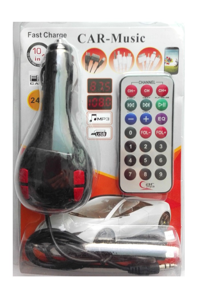 Reproductor de MP3 transmisor FM Bluetooth USB de mechero de coche