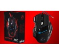 WP E-STONE X7 DISEÑO LUZ LED WIRED GAMING RATÓN USB COLOR NEGRO MOUSE GAMER 7D 800-2400 DPI