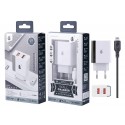CARGADOR DE RED CABLE COMPATIBLE IPHONE 5/6/7/8/X 2 USB 2.4AMH CABLE LIGHTNING