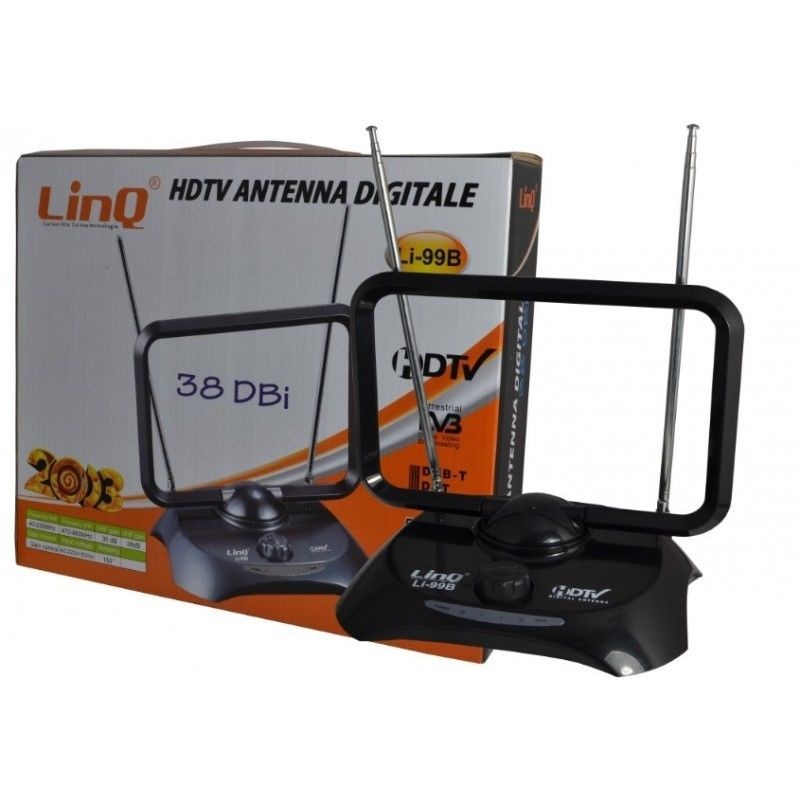 Antena DIGITAL DVB-T TV HDTV TDT PC PCTV 38dBi Amplificador portátil  Receptor