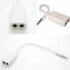 CABLE ADAPTADOR AUDIO JACK 3.5mm A DOBLE JACK HEMBRA SPLITTER para AURICULARES